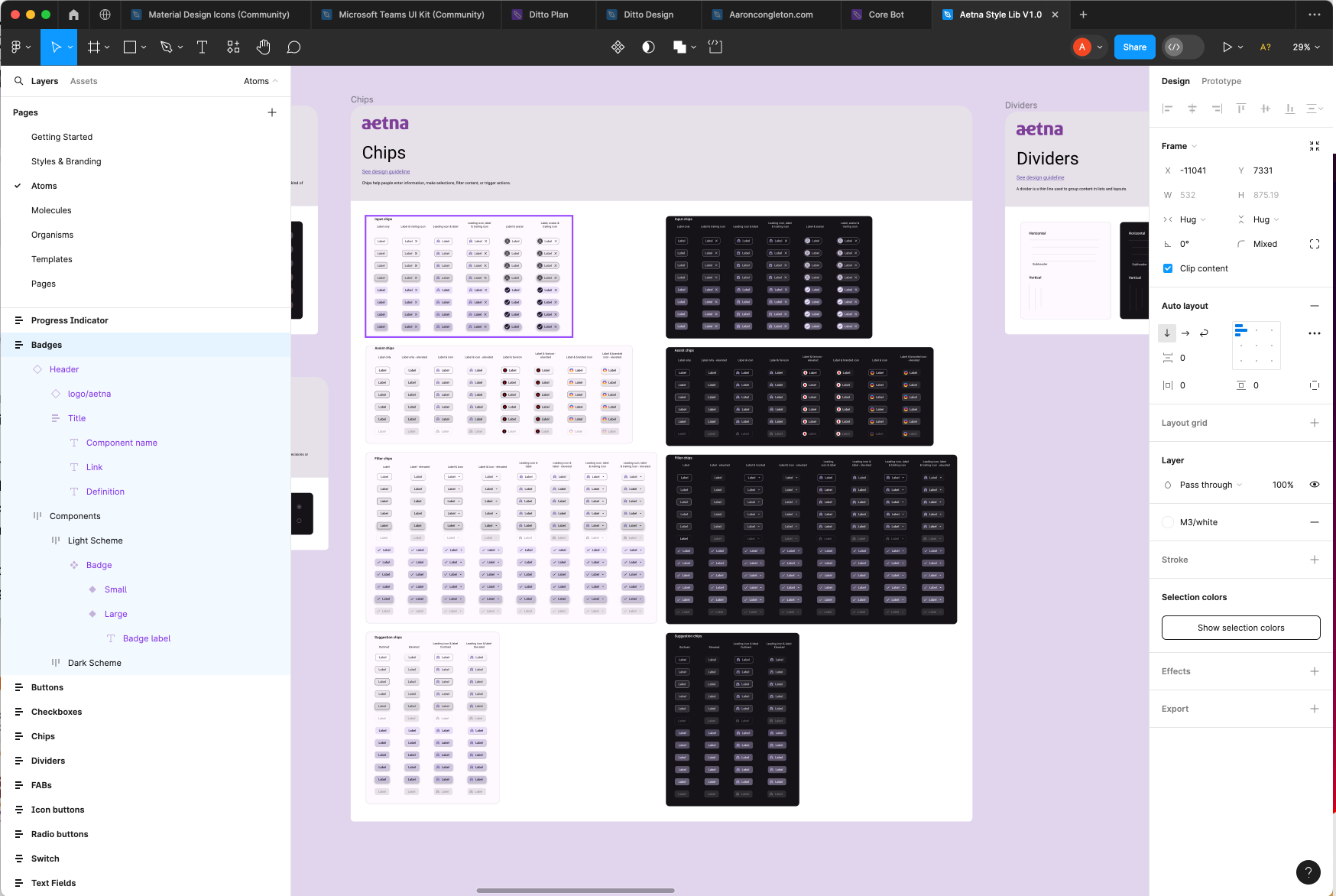 Figma Library Process Aetna Figma Library and Feature Design - Aaron Congleton